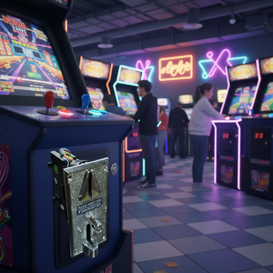 FEZA Metal Coin Acceptor for Lucky Game <b>Machines</b> English <b>Amusement</b> Game Center Use Multiple Players Coin Insert Slot Reject Bar - Product Image 5