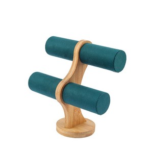 Expositor de Joyería de Bambú de Doble Capa en Forma de Arco <span class=keywords><strong>para</strong></span> Pulseras, Collares, Cintas <span class=keywords><strong>para</strong></span> el Cabello, Anillos <span class=keywords><strong>para</strong></span> el Cabello y Relojes, Modelo ZS3321, Venta al Por Mayor - Product Image 5