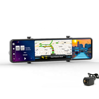 12 pouces 4G Voiture Dvr Dash Cam ADAS Android 8.1 navigateur GPS 1080P Double Lentille rétroviseur De Surveillance Du Stationnement