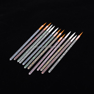 Confezione da <span class=keywords><strong>50</strong></span> pennelli per il trucco glitterati e getta applicatore per Eyeliner con manico in plastica setola bianca per il trucco degli occhi - Product Image 3