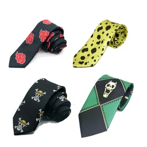 13 Color High Quality jacquard Japanese Style Anime Polyester Ties for Cosplay