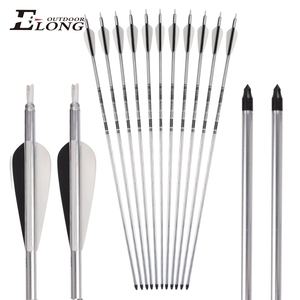 Elong Outdoor 70575-T6 <span class=keywords><strong>2018</strong></span> Flechas de tiro con arco de aluminio con plumas de plástico para arco compuesto - Product Image 1