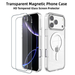 Casing Ponsel Magnetik Berkualitas Tinggi untuk iPhone 17 Seri iPhone TPU+PC Transparan Mendukung Pengisian Daya Nirkabel untuk iPhone 17 Pro - Product Image 3