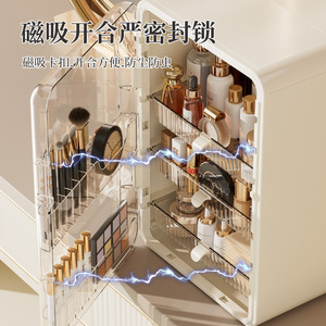 Makeup Cabinet Plastic Cosmetic <b>Storage</b> Box With Drawers Large Capacity Home <b>Dressing</b> <b>Table</b> Organizer - Product Image 2