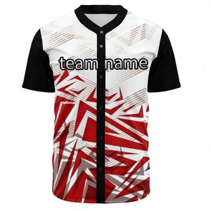 เสื้อกีฬาเบสบอลติดกระดุมสำหรับเยาวชนเสื้อกีฬาระบายอากาศได้ดีพิมพ์ลายซับลิเมชัน - Product Image 1