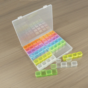 Nail Art Box 56 Compartment Colorful Storage Case For Beads Rhinestones Jewelry Organizers Desktop Organizer - Product Image 2