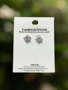 FarrBnACTIVAD Orecchini a fiocco di neve Placcati in argento con strass di cristallo Set di gioielli di moda da donna 2RD-URX - Product Image 2