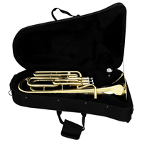 SLADE Professional Brass Instruments 4 Color Piston-Style Gold Silver 3 Valves Bb Flat Tenor Baritone Horn With Case