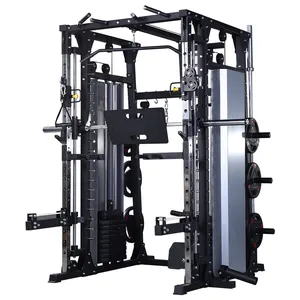 Multi-fungsi stasiun Gym peralatan olahraga tubuh kuat kebugaran mesin Smith