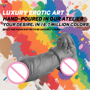 Extra großer Dildo mit langen, realistischen Merkmalen Weiches, flexibles Design Sexspielzeug für Erwachsene von guter Qualität aus flüssigem Silikon - Product Image 5