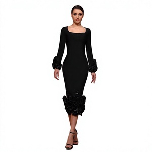 OEM Factory Customized <b>Ball</b> <b>Gown</b> Empire Waist Luxury Party Evening Ladies Elegant Tank Top Square Neck Mid-Calf Eco-Friendly - Product Image 2