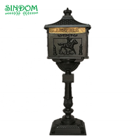 Boîte aux lettres extérieure traditionnelle en aluminium moulé, verrouillable, résistante aux intempéries, durable, pour jardins et appartements (vente en gros)