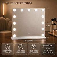 Miroir de maquillage Hollywood OEM à LED, miroir de coiffeuse éclairé pour la maison