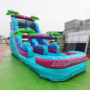 Castillo inflable comercial para fiestas infantiles, casas de brinco con forma de flamenco, tobogán acuático inflable para exteriores. - Product Image 5