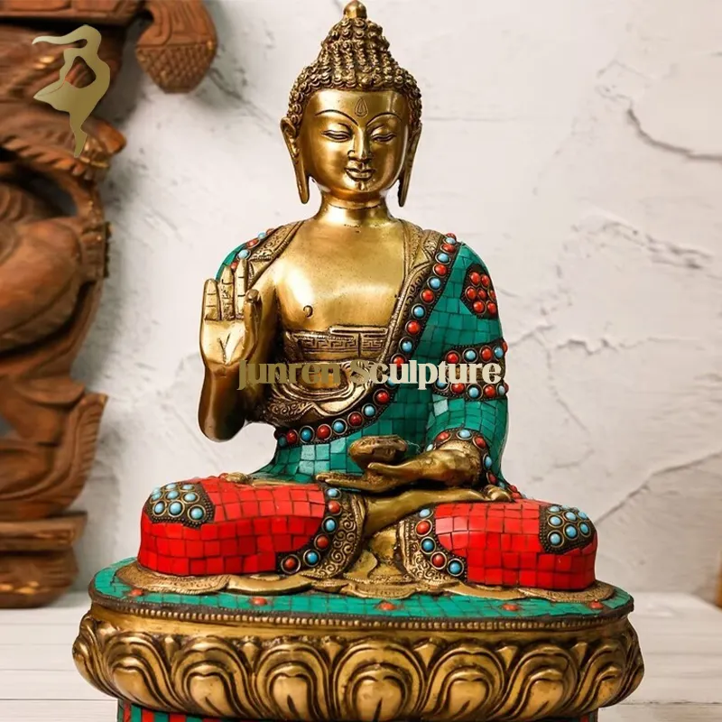 Top Sammlung meditiert beten Bronze sitzen Shakyamuni Buddha Statue