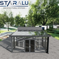 Véranda en aluminium haute résistance avec panneaux en verre trempé et structure résistante à la corrosion pour une performance extérieure durable