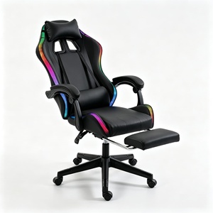 Sedia da Gaming Girevole in Pelle PU Personalizzata OEM ODM Stile Racing Ergonomico con Supporto Lombare e Luce RGB Ordine all'Ingrosso - Product Image 6