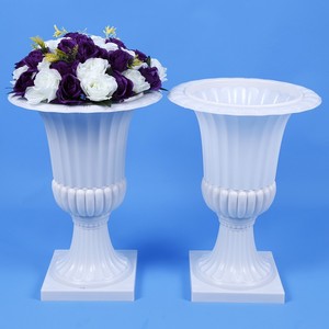Jarrón de Flores de PVC con Diseño de Columna <span class=keywords><strong>Romana</strong></span> Blanca, Romántica, para Decoración de Jardín, Venta al por Mayor de Fábrica SPR, para Bodas - Product Image 3