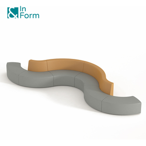 Ensemble de meubles modulaires pour zone de réception en tissu au design moderne F132, mobilier de bureau F132 - Product Image 4