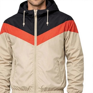 Chaqueta Bomber para Hombre, Color Sólido, con Bloques de Color, Cierre de Cremallera, Resistente al Viento, Informal, de Invierno, Corte Regular, Exterior de Poliéster, Logotipo Frontal - Product Image 3