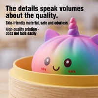 Jouet Squishy Licorne Arc-en-ciel Best-seller Needon, Jouet Anti-stress à Rebond Lent pour Soulager l'Anxiété et Décorer le Bureau