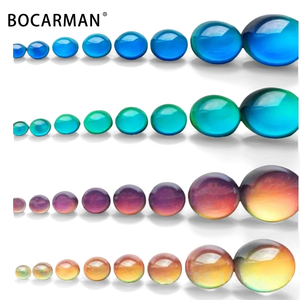 BOCARMAN Ruh Taşları Sıcaklığa Duyarlı Renk Değiştiren Değerli Taşlar Oval Dökme Duygusal Taşlar Stokta Toptan - Product Image 4