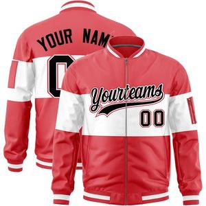 Custom Full-Zip Bomber Jacket Personalized Lightweight Outdoor <b>Coat</b> <b>Stitched</b> Letters Number For Adult Youth Men Autumn Casual - Product Image 1
