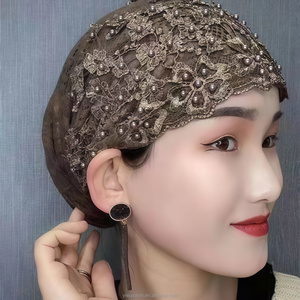 Nuevo diseño de pañuelo para la cabeza de encaje de algodón transpirable y ecológico para mujeres musulmanas, popular en Europa y Estados Unidos, adecuado para todos. - Product Image 1