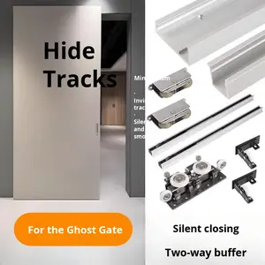 Amortiguador de doble dirección para puerta fantasma, rueda colgante, accesorio de Hardware especial para muebles deslizantes sin rieles para sala de estar - Product Image 4