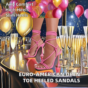 Ultime Novità Scarpe alla Moda da Donna <span class=keywords><strong>con</strong></span> <span class=keywords><strong>Tacco</strong></span> Alto <span class=keywords><strong>e</strong></span> Punta <span class=keywords><strong>Aperta</strong></span>, Numeri 36-43, Sandali Allacciati da Esterno per Estate <span class=keywords><strong>e</strong></span> Primavera - Product Image 2