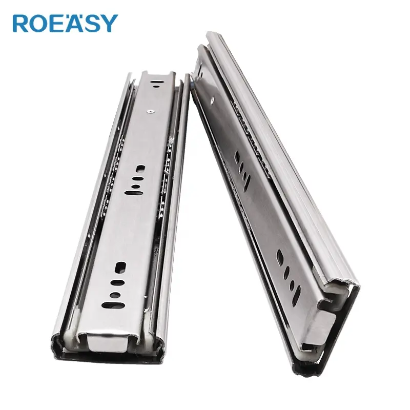 ROEASY 45MM 1.0*1.* 1.0MM Kugellager Edelstahl Schubladen führung Für Schrank möbel Schubladen führungen Teleskop kanal