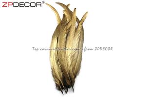 ZPDECOR venta al por mayor de 30-35 cm metálico oro pintado cola de <span class=keywords><strong>gallo</strong></span> plumas para trajes de Carnaval de diseño - Product Image 4