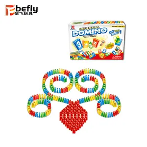150 pièces numéros et lettres dominos en plastique colorés - Product Image 1