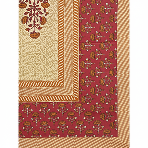 Maroon Floral 240 TC Sábana de algodón 1 Super King Sábana con 2 fundas de almohada SHKV1080 Juego de funda Nórdica - Product Image 1