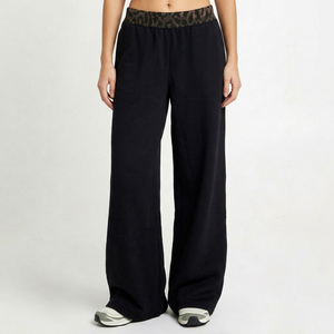 <b>Women</b> Black Wide Leg Sweatpants High Waist Drawstring Casual Loose Fit <b>Lounge</b> <b>Trousers</b> Straight Leg Jogger Pants Wholesale Wear - Product Image 1