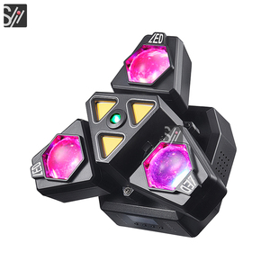 Éclairage de scène DJ, effets lumineux, faisceau, stroboscope, laser 3 en 1, mini tête mobile dynamique 50W à trois bras pour la maison, les fêtes, les clubs, les bars - Product Image 1