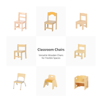 Ensemble de bureau et de chaise en bois écologique moderne pour la garderie des enfants, la maternelle et la crèche