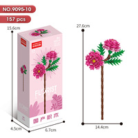 Bouquet de plantes DIY gratuit, blocs de construction, fleurs artificielles, idées botaniques, jouets de construction pour la mère