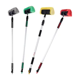 12" Five Level Multi-Purpose Telescopic Water Flow Thru Brush for Car,SUV,Truck cleaning