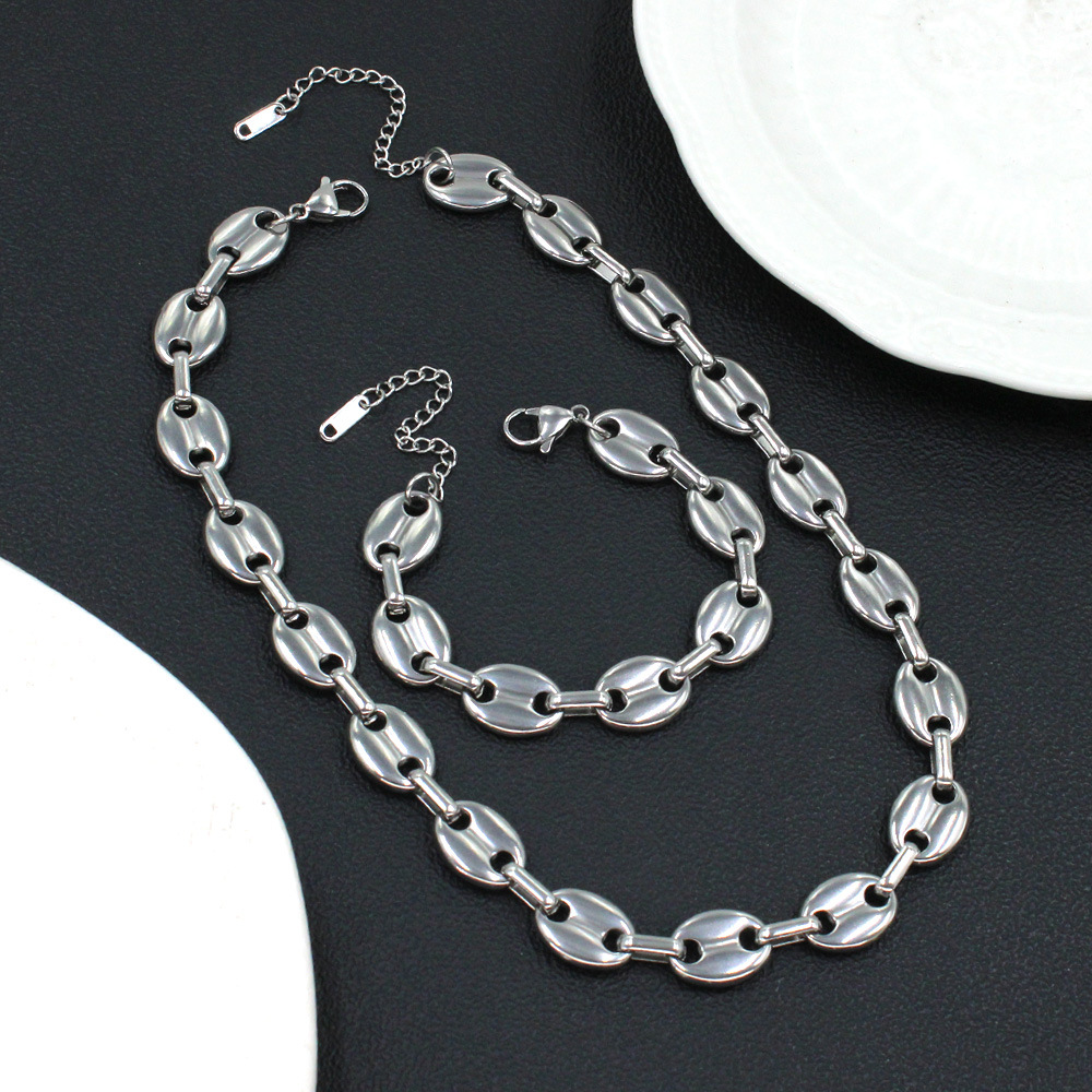Argent 8mm Bracelet 17cm + 5cm