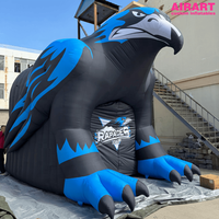 Tente tunnel gonflable géante personnalisée en forme d'aigle de 4,8 m, arche d'entrée mascotte pour événements sportifs en plein air