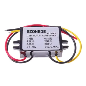 DC-DC 32-60V para 24V 3A 72W Synchronous Buck Converter Regulador de Tensão Volt Step-down Transformador da fonte de Alimentação À Prova D' Água