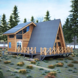Maisonnette triangulaire en bois pour hébergement, extérieur, anti-corrosion, assemblage mobile, style moderne, bois massif, attractions touristiques, garantie 5 ans - Product Image 3