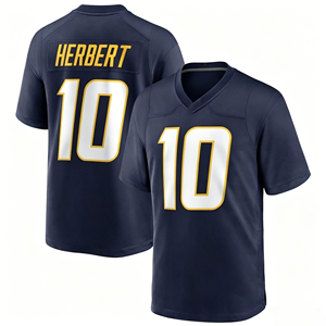 Vente en gros de maillots de football américain brodés # 10 Justin Herbert Maillot de football américain pour hommes Los Angeles - Product Image 3