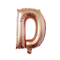 16 ''Alphabet Ballon Lettres 16 pouces Personnalisé Rose Or Hélium Gaz Rempli Lettre Gonflable Feuille Ballon En Gros