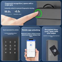 Cerradura Inteligente para Puerta de Aluminio Diyu Home Security, con Huella Dactilar, Código Digital, Tarjeta Inteligente y Llave, con Conexión a la Nube