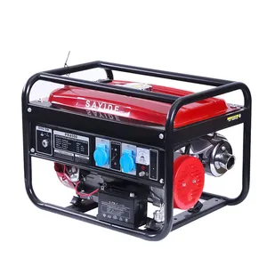 12V DC Single phase three 7.5kw Petrol engine electric power silent gasoline generator 7500