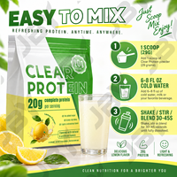 Poudre d'isolat de protéines de lactosérum clair saveur citron 20g Protéines Boisson sportive post-entraînement Mélange OEM ODM Fabricant de marques privées