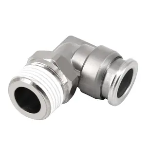 ANMASPC factory outlet china manufacturer ss fast connector elbows pipe fitting pneumatic quick push in connector