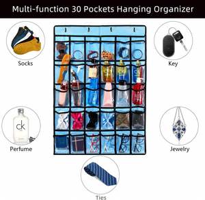 Bolsa de Almacenamiento Plegable de 5 Capas, Resistente, Ecológica, para Montar en la Pared, con 30 Bolsillos Transparentes para Teléfonos Celulares y Calculadoras - Product Image 6